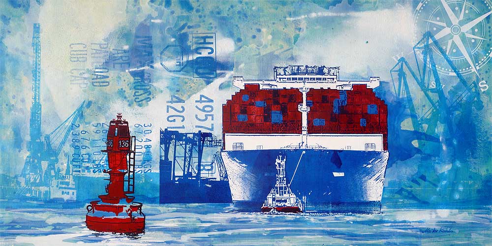 Dicker Pott blau ( Biig Containership blue)