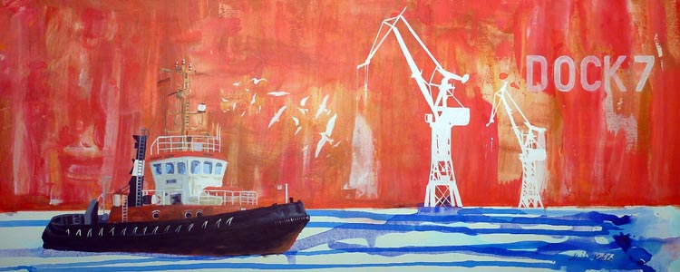 Schlepper vor Dock 7 (Tug Boat in front of Dock 7)